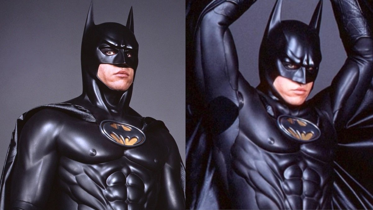 Publicity shots of Val Kilmer is his first Batman Forever costume.