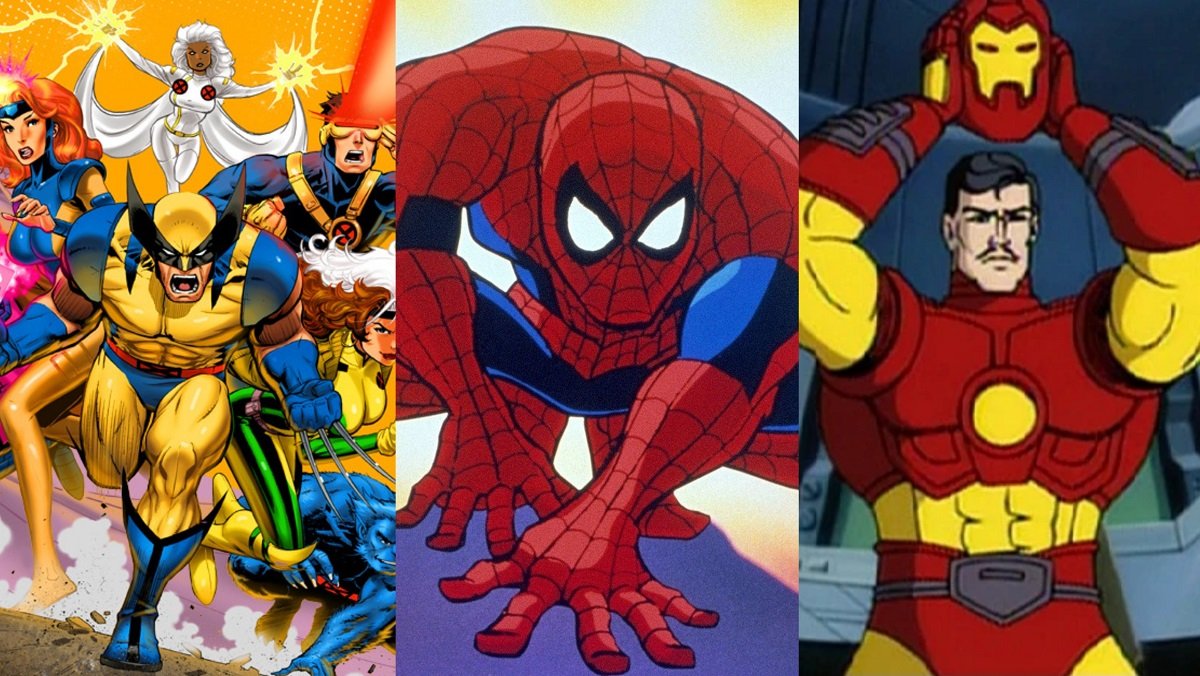 The '90s animated TV versions of the X-Men, Spider-Man, and Iron Man. 
