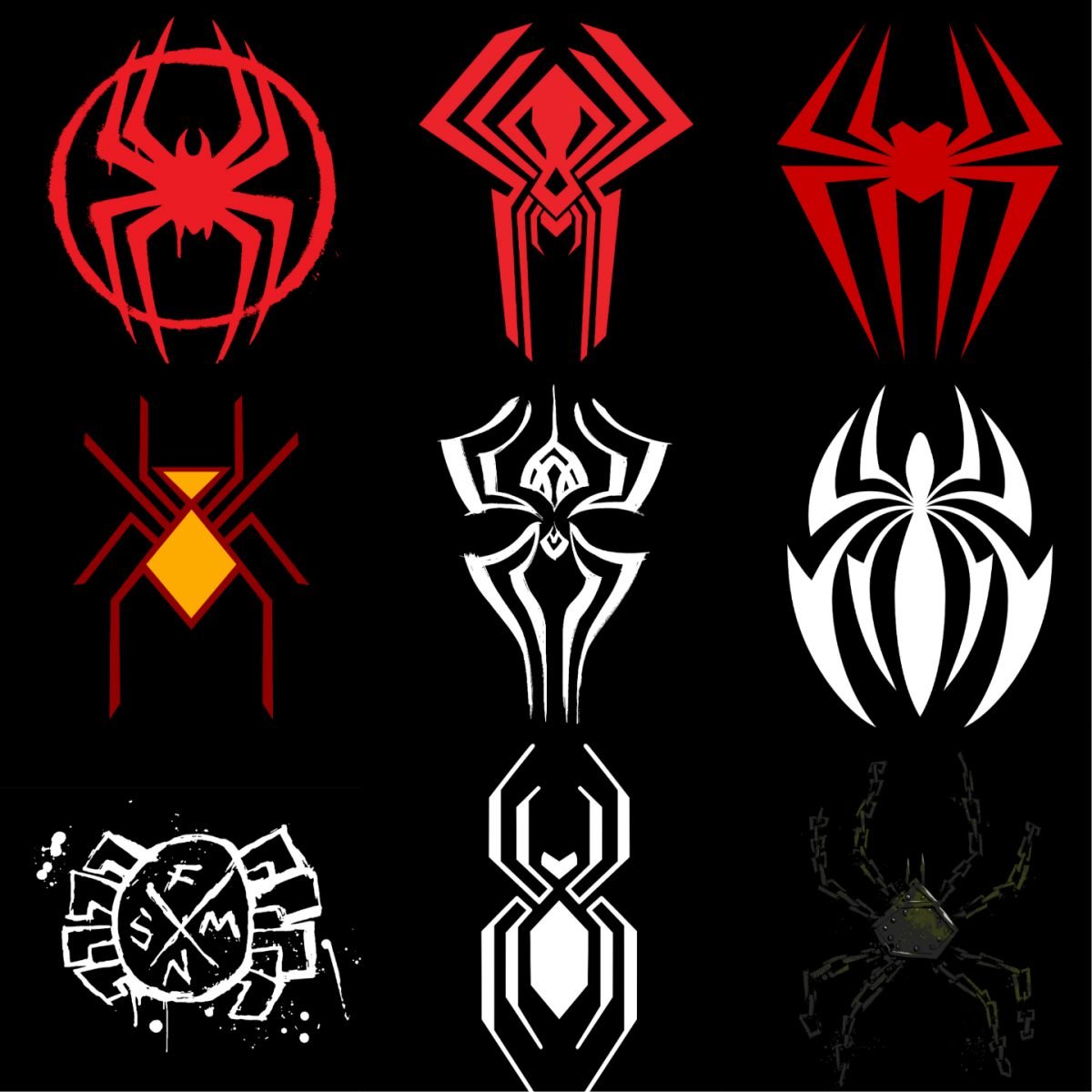 Across the Spider-Verse Spider-People Symbols