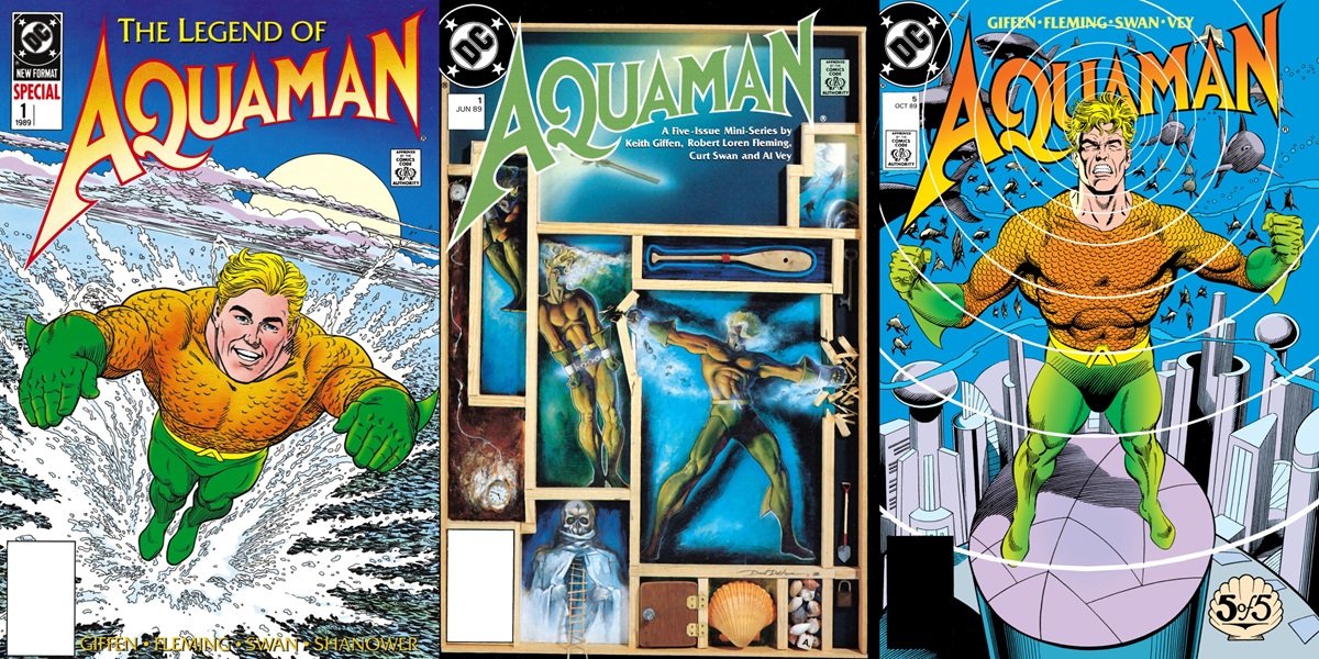 Cover art for the 1989 Aquaman mini-series by comics legend Curt Swan.