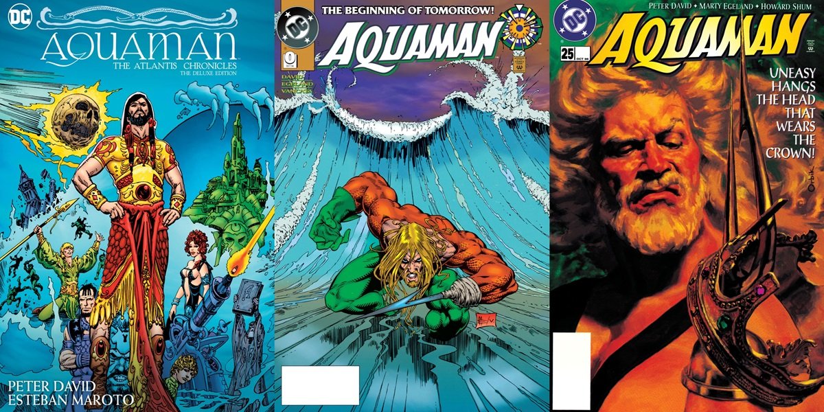 Covers for the Atlantis Chronicles by Estaban Morato, and Aquaman (1994) 