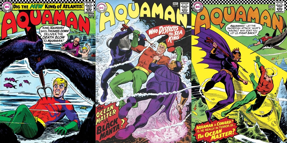 Nick Cardy's 1960s era covers for Aquaman, Vol.1. 