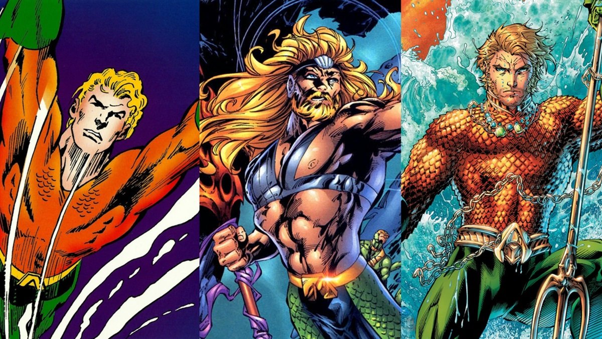Aquaman in the '70s, '90s, and in the 21st century. 