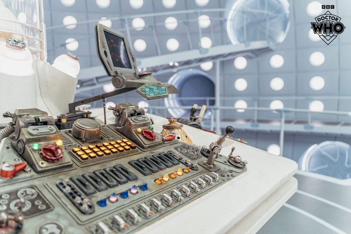 new TARDIS interior console in Doctor Who anniversary special
