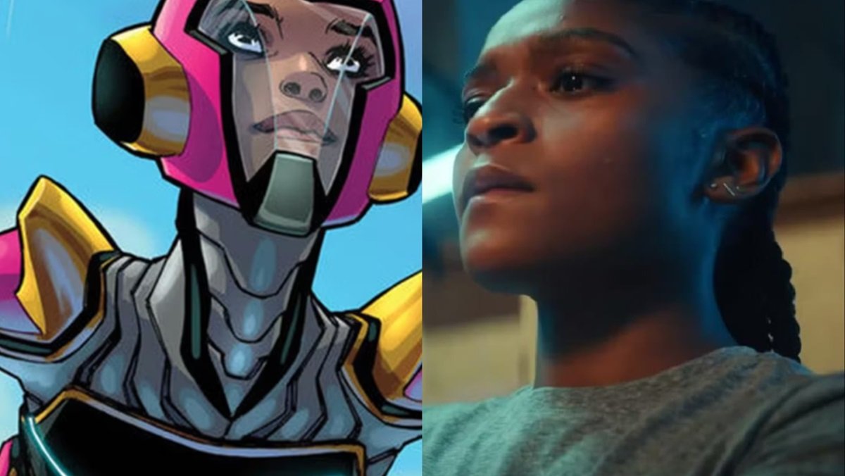 Ironheart in the Marvel Comics (L) and played by Dominque Thorne in the MCU (R). 