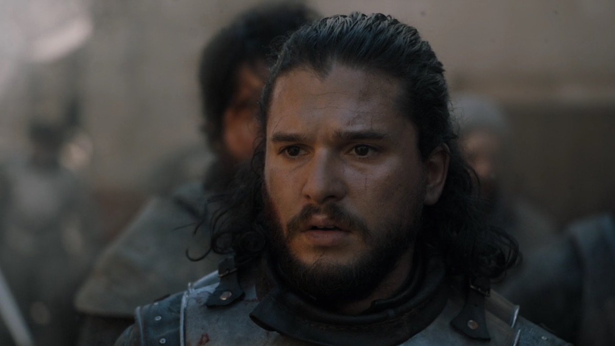 Kit Harrington's Jon Snow looks shocked on Game of Thrones