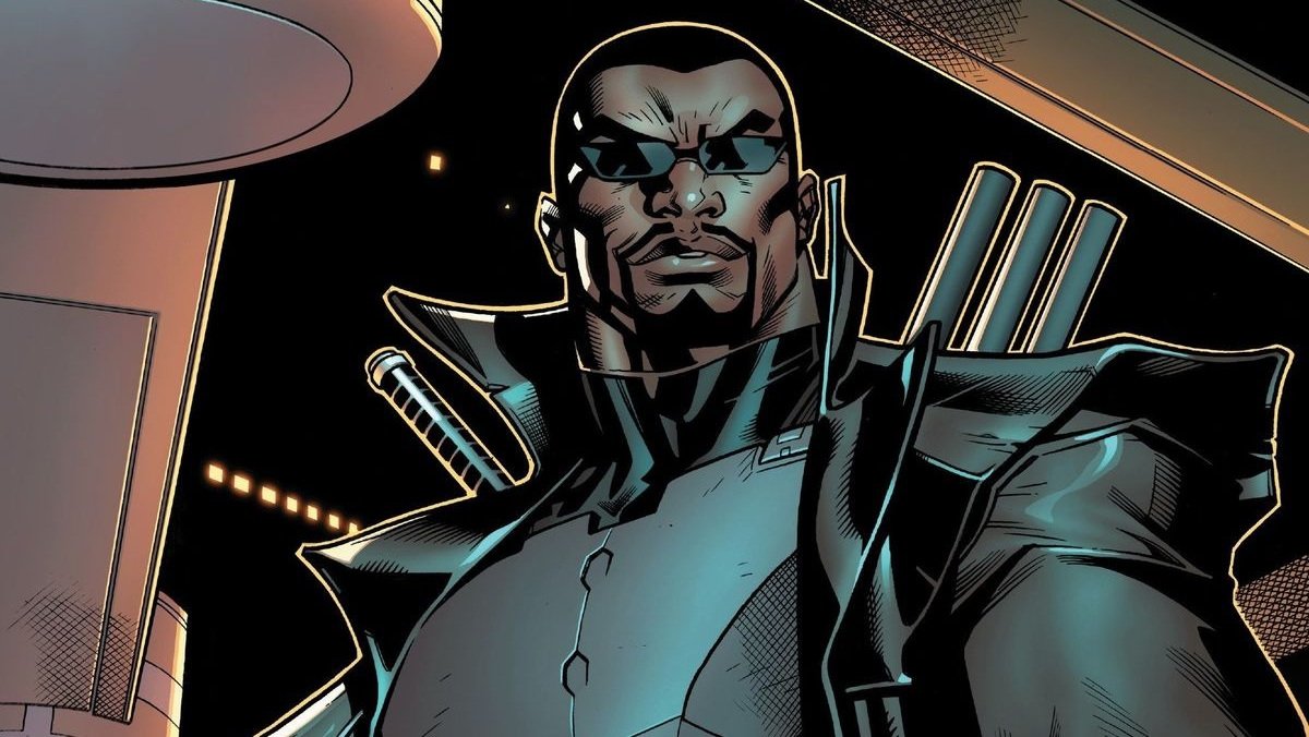 A comic book illustration of Blade