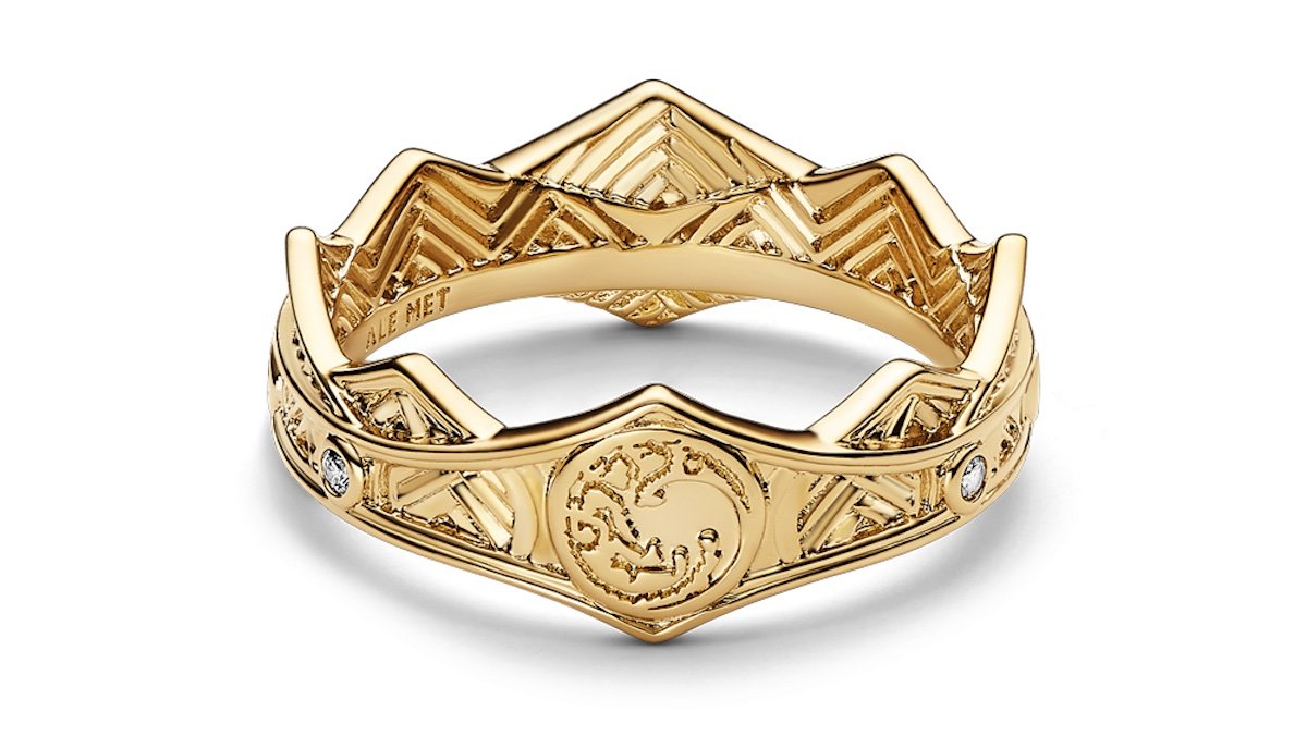 A Gold Game of Thrones dragon crown ring from Pandora